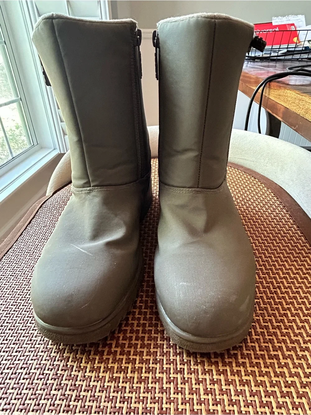Totes Taupe Mid-Calf Winter Rain Boots